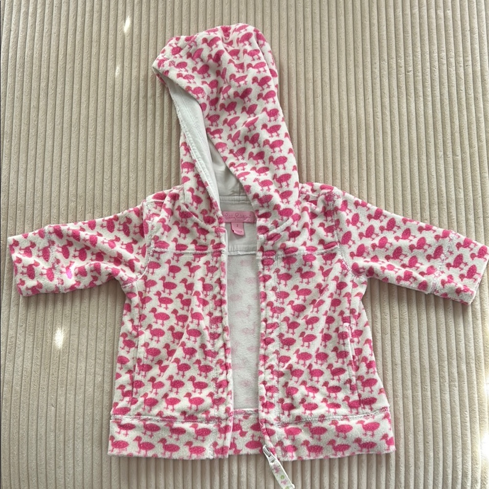 Pink and White Lily Pulitzer Terry Swim Cover Up